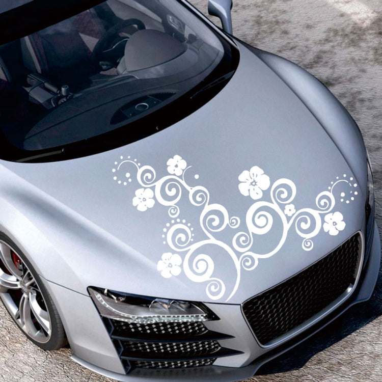 D-908 Summer Flower Totem PVC Car Hood Sticker