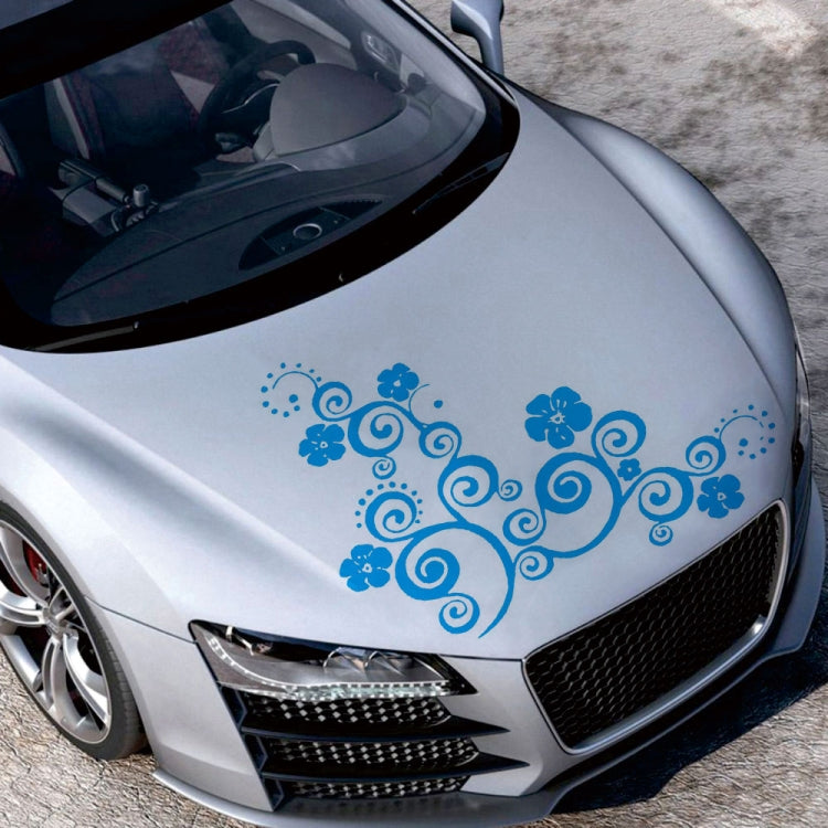 D-908 Summer Flower Totem PVC Car Hood Sticker