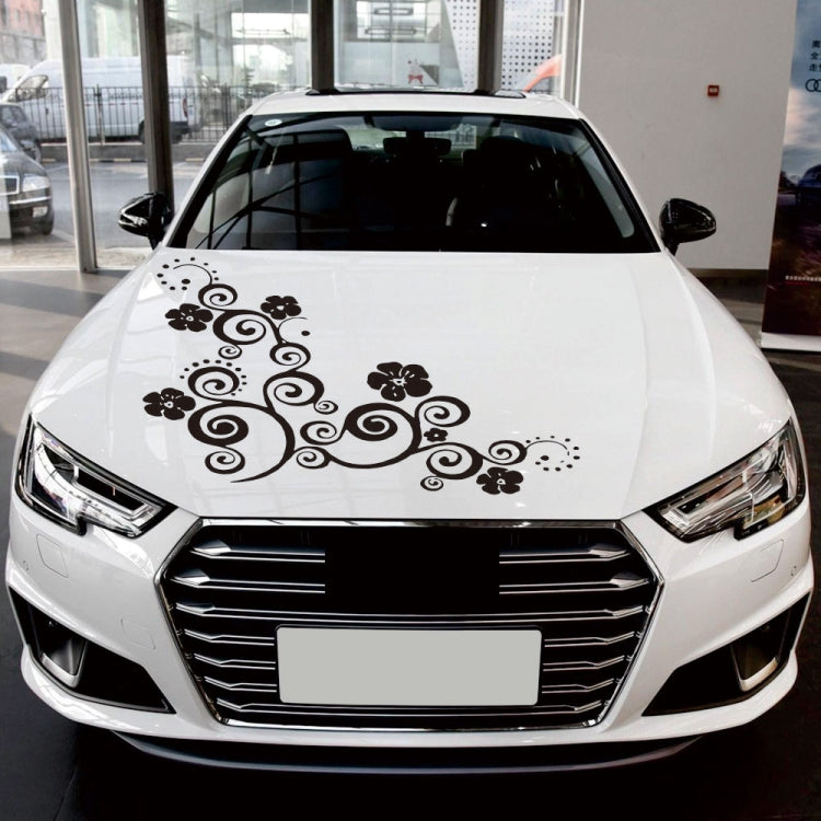 D-908 Summer Flower Totem PVC Car Hood Sticker