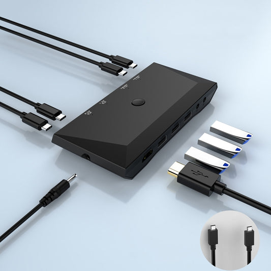 2 In 1 Out 4K 60Hz Type-C Notebook Dedicated KVM Switch