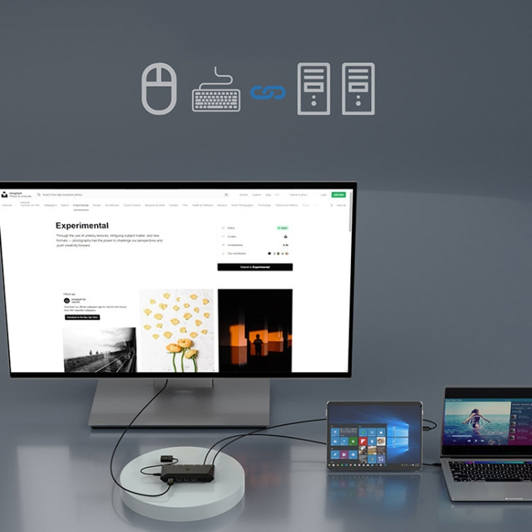 2 In 1 Out 4K 60Hz Type-C Notebook Dedicated KVM Switch