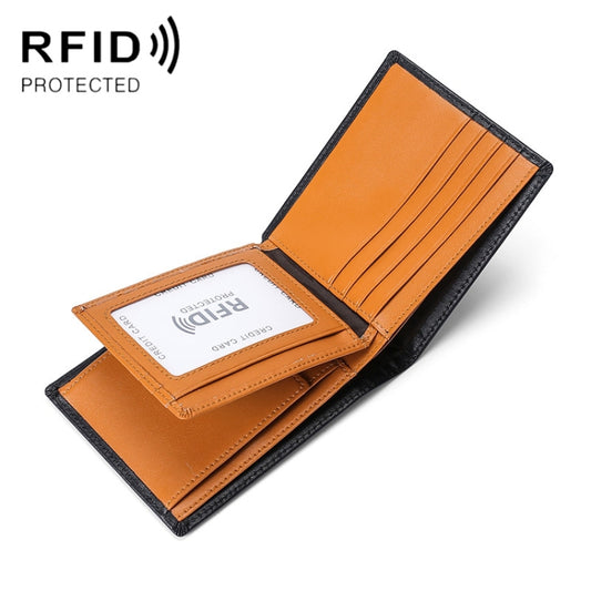 TP-215 Leather RFID Anti-theft Tri-fold Short Wallet
