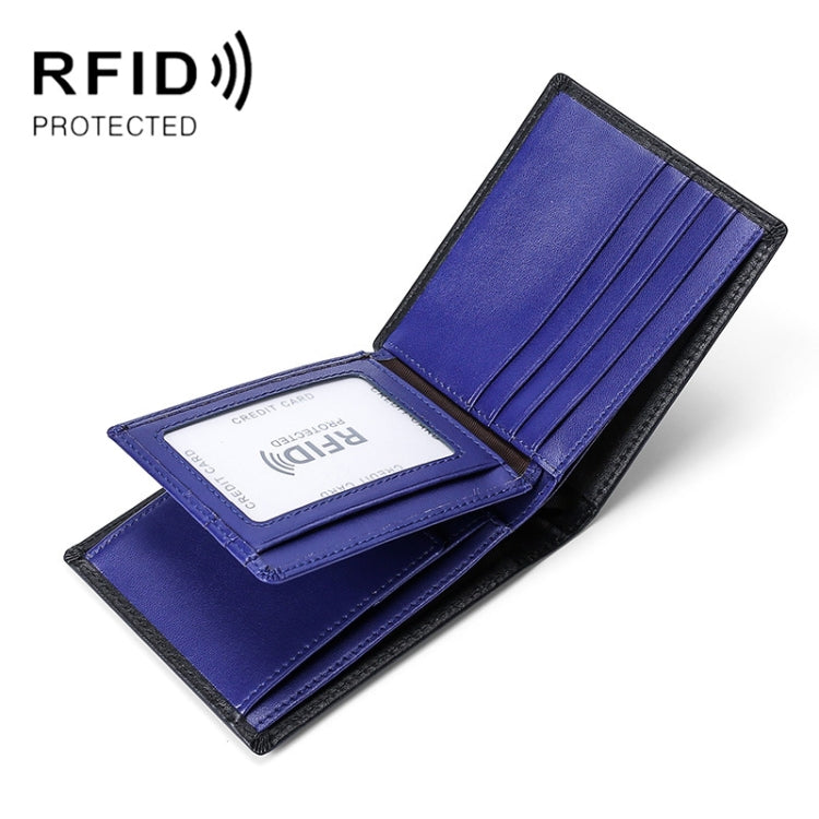 TP-215 Leather RFID Anti-theft Tri-fold Short Wallet