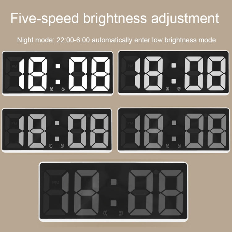 LED Bedside Alarm Clock Battery Plug-In Dual-Purpose Clock