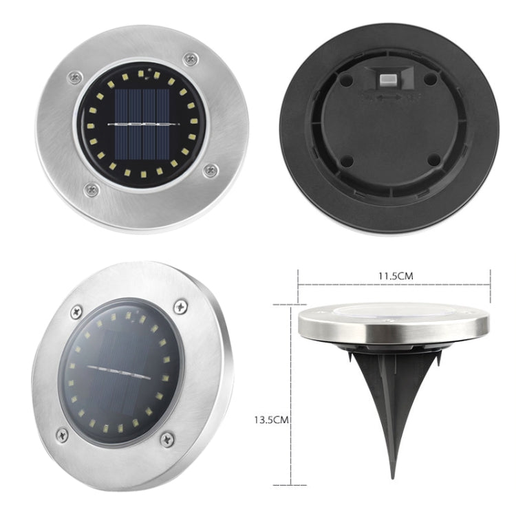 2 PCS 20LEDs Outdoor Waterproof Solar Garden Light Lawn Buried Light