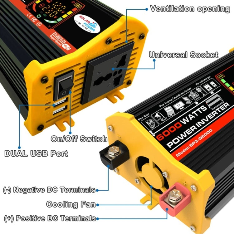 Home Solar Generator Inverter+30A Controller+18W 12V Solar Panel, Specification:, Black 12V To 220V, Black 12V To 110V, Yellow 12V To 220V, Yellow 12V To 110V