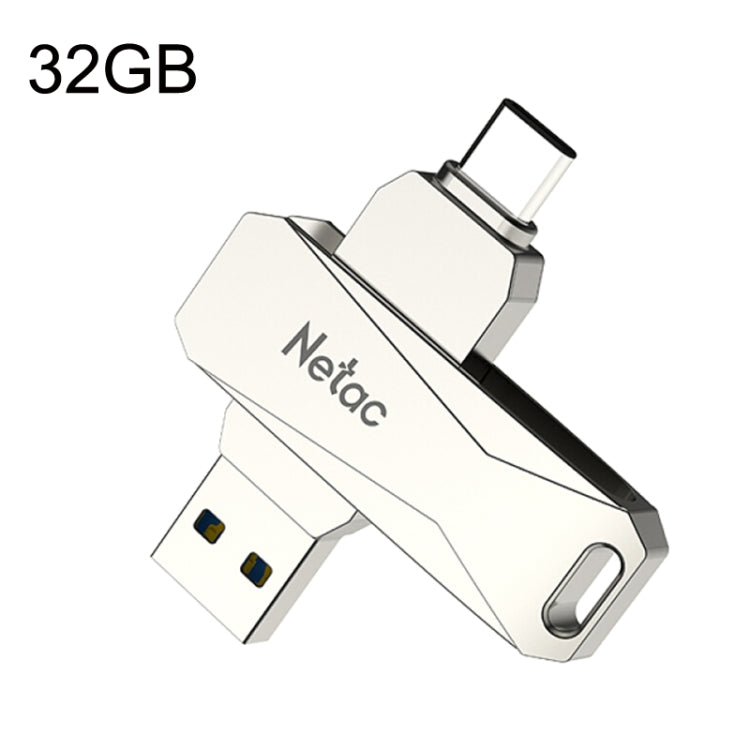 Netac U782C Type-C Dual Interface High-Speed Metal Computer USB Flash Drive, 32GB, 64GB, 128GB
