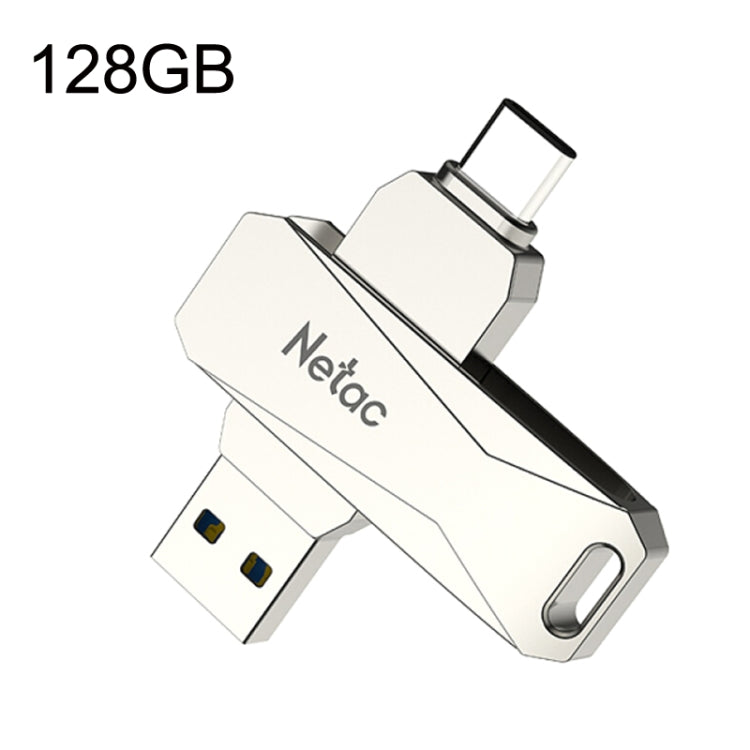Netac U782C Type-C Dual Interface High-Speed Metal Computer USB Flash Drive, 32GB, 64GB, 128GB