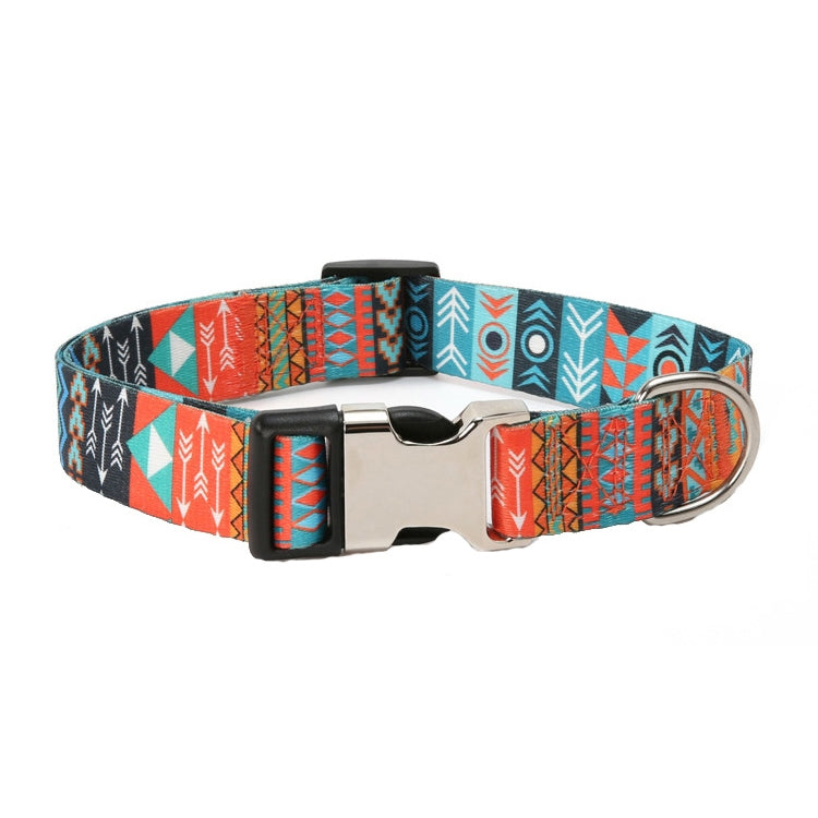 Pet Ethnic Style Polyester Cotton Print Pattern Collar, Size: