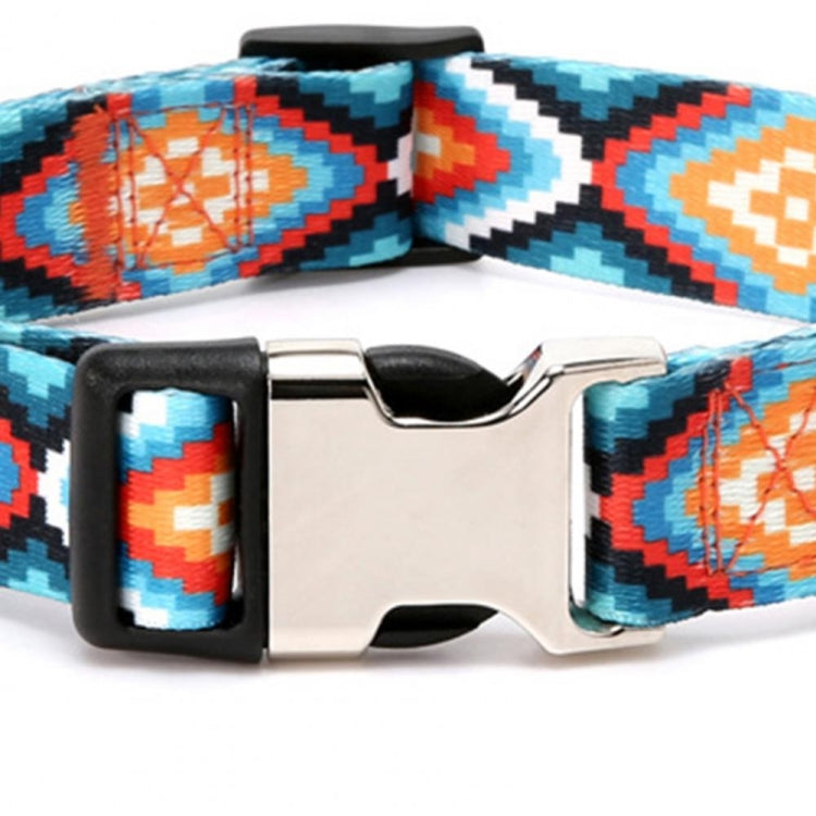 Pet Ethnic Style Polyester Cotton Print Pattern Collar, Size: