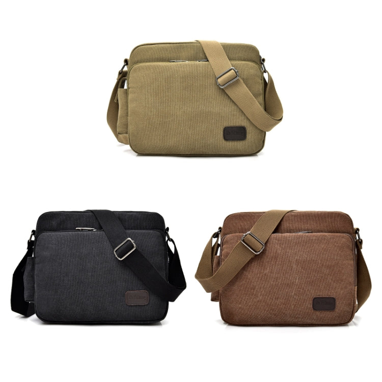 RuYiHuang Men Vintage Canvas Versatile Single-Shoulder Bag