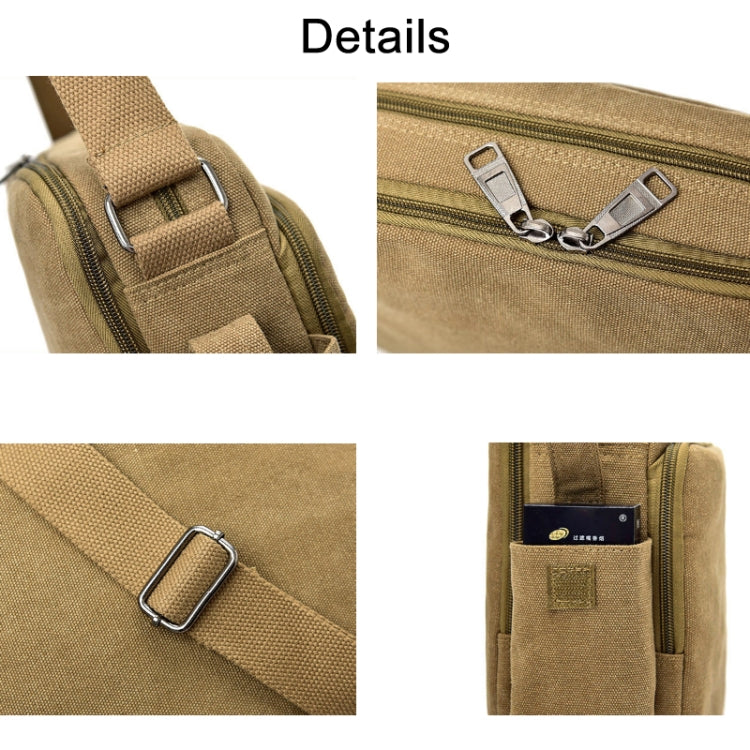 RuYiHuang Men Vintage Canvas Versatile Single-Shoulder Bag