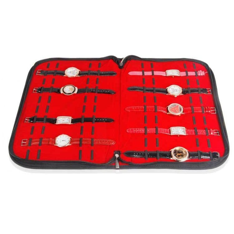 PU Leather Large Capacity Jewelry Watch Display Storage Bag