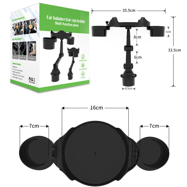 Car Water Cup Holder Dinner Plate Rack Rotatable Mobile Phone Holder