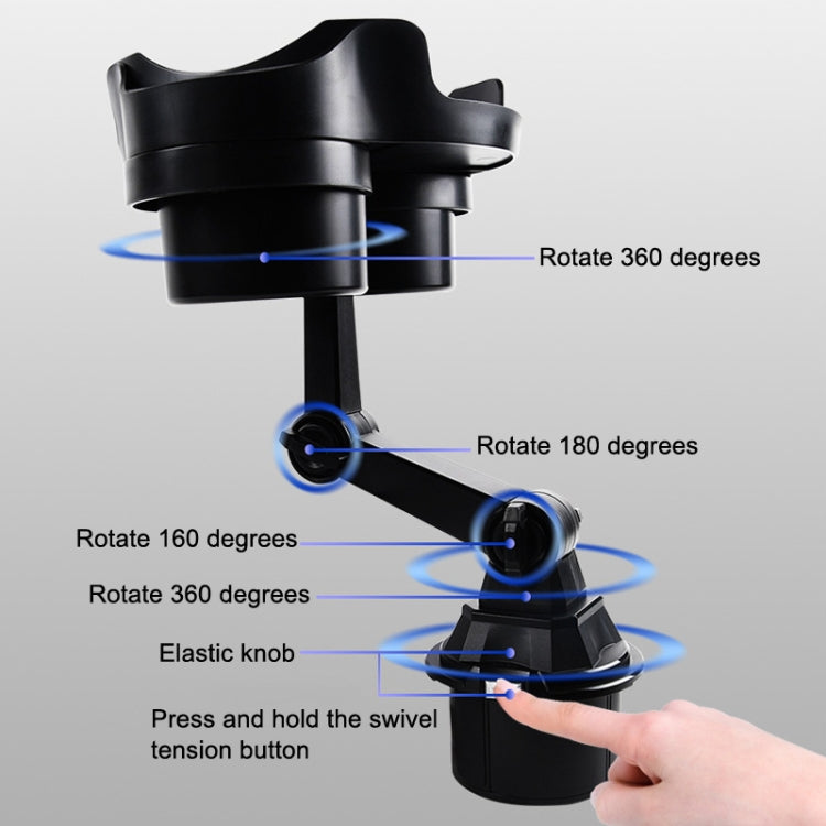 Car Water Cup Holder Dinner Plate Rack Rotatable Mobile Phone Holder