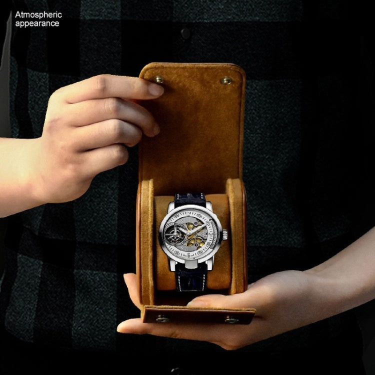 PU Leather Watch Protective Dustproof Display Box Portable Storage Box