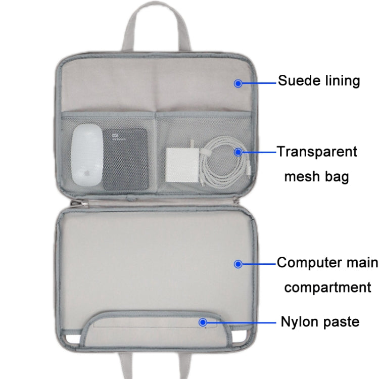 Baona BN-Q006 PU Leather Full Opening Laptop Handbag, For 11/12 inches, For 13/13.3/14 inches