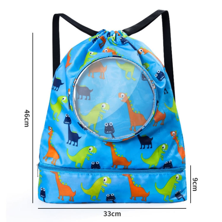 Wet And Dry Separation Waterproof Drawstring Shoulder Beach Swimming Bag For Children