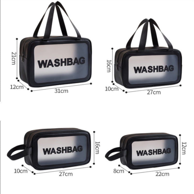 2 PCS Frosted Translucent Waterproof Storage Bag Cosmetic Bag Swimming Bag Wash Bag
