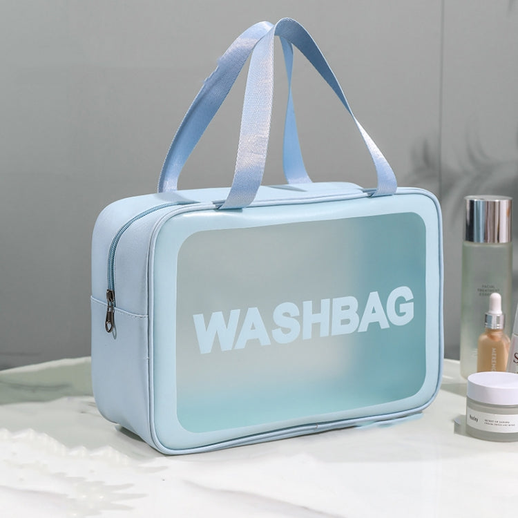 2 PCS Frosted Translucent Waterproof Storage Bag Cosmetic Bag Swimming Bag Wash Bag