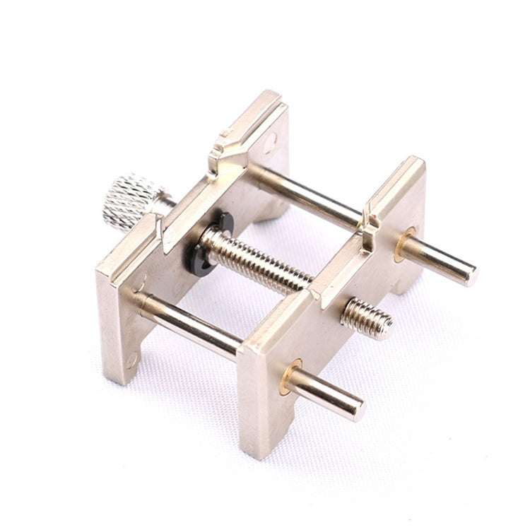 2 In 1  Watch Movement Holder Clip Base Metal Multi Function Vise Clamp, Random Color Delivery