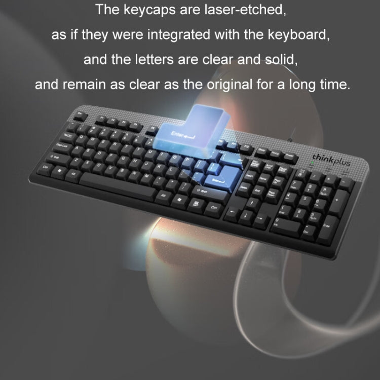 Lenovo Thinkplus USB Wired Office Keyboard And Mouse Set