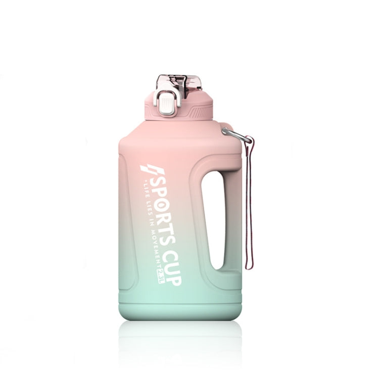 Large Capacity Gradient Straw Cup Sports Bottle With Scale