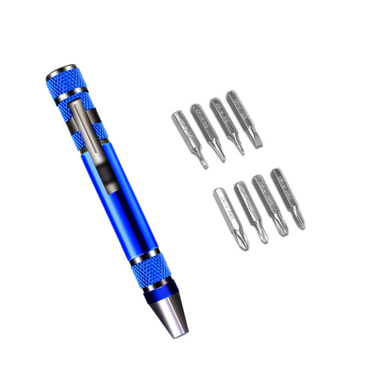8 In 1 Screwdriver Aluminum Alloy Combination Disassembly Pen Repair Screwdriver, 8 In 1 Blue, 8 In 1 Red, 8 In 1 Silver
