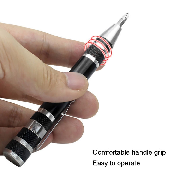 8 In 1 Screwdriver Aluminum Alloy Combination Disassembly Pen Repair Screwdriver