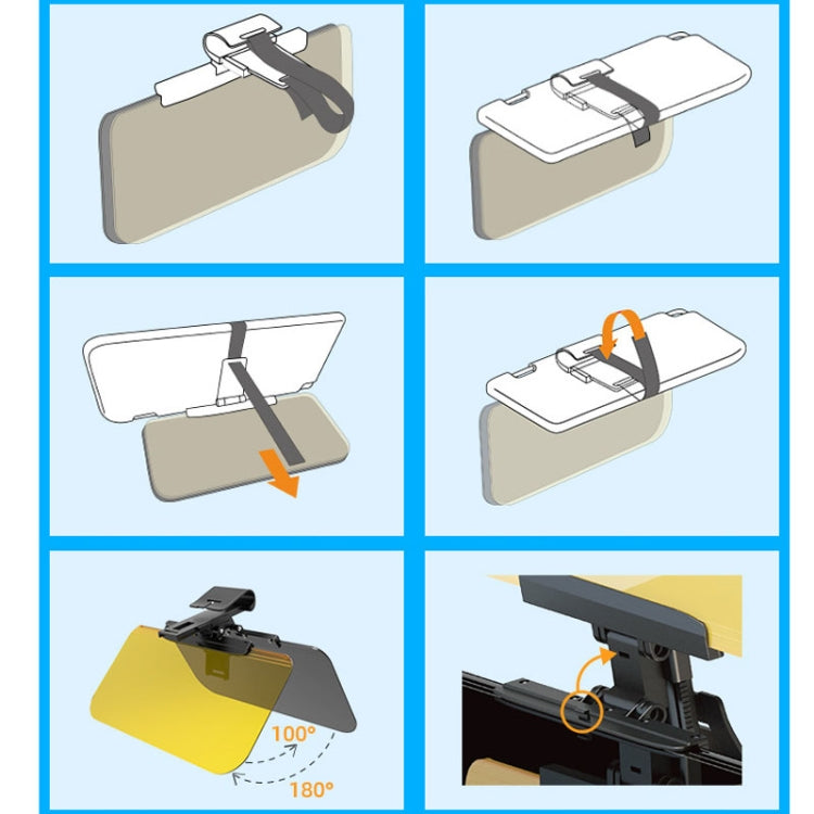 SHUNWEI Car Anti High Beam Visor Night Vision Glasses, Style: