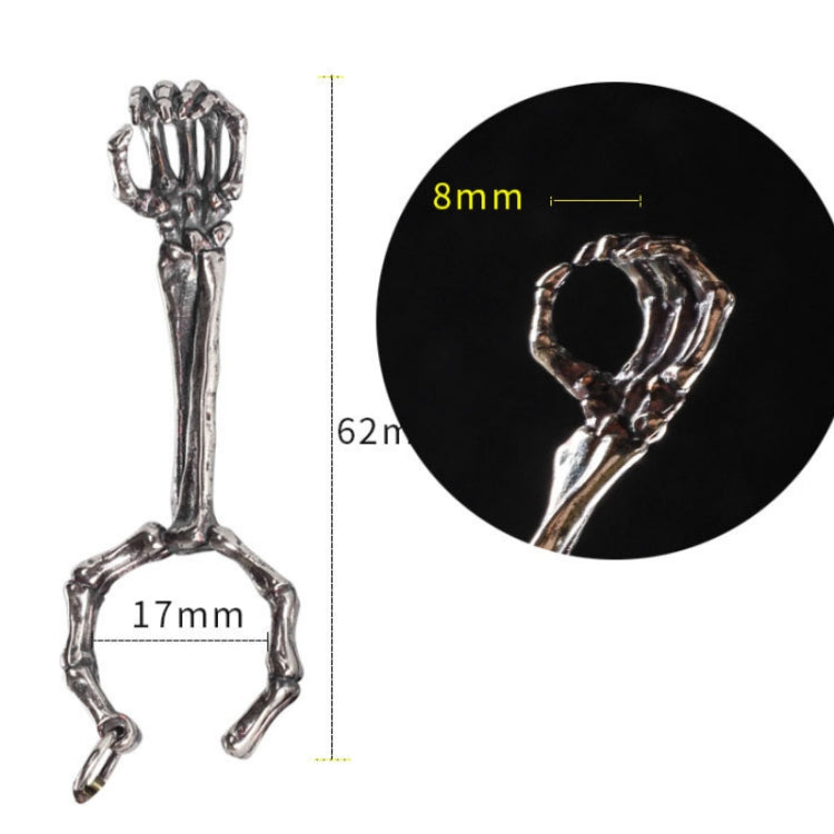 Skull Hand Game Cigarette Clip Electroplating Ring