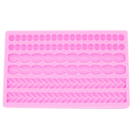 Pearl Twist Braided Fondant Cake Silicone Mold