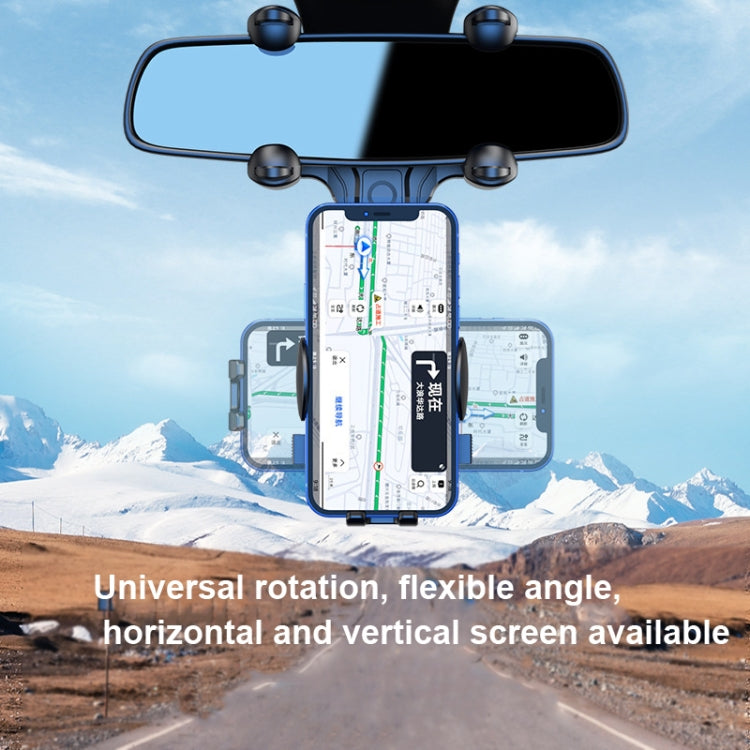 Snap-on Rearview Mirror Car Phone Holder