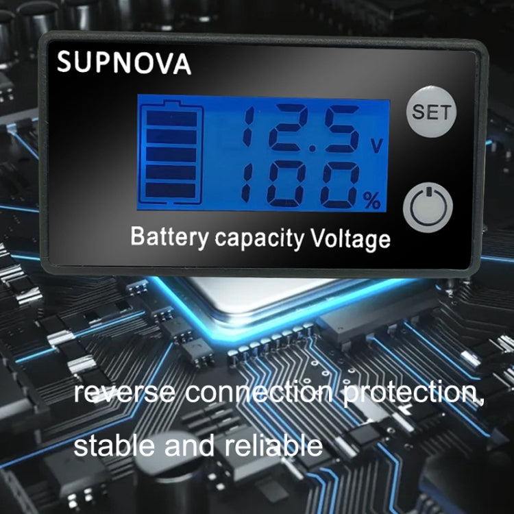 SUPNOVA LCD Two-wire Voltage and Electricity Meter DC Digital Display Voltmeter