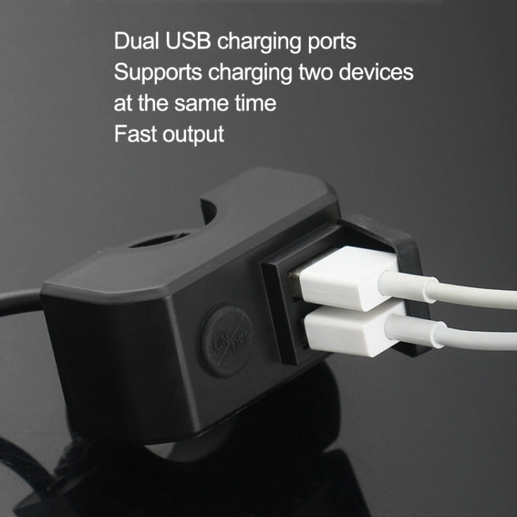 Motorcycle Dual USB Mobile Phone Charger 5V 3A Fast Charging
