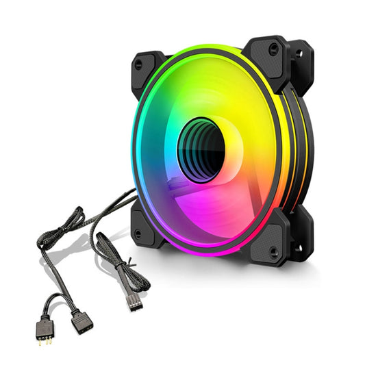 COOLMOON 12cm Infinity Lens Computer Cooling Fan PWM ARGB Chassis Cooling Fan