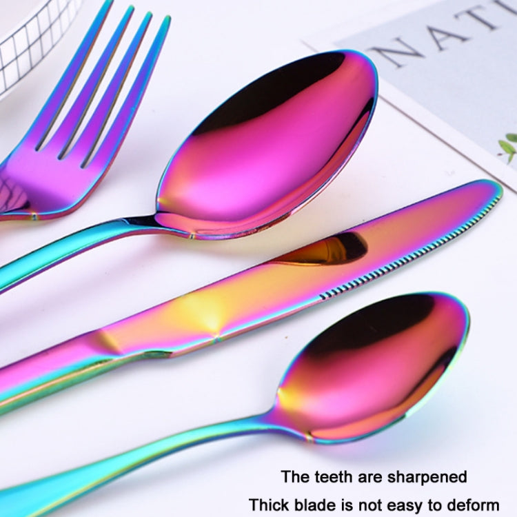 4PCS/Set Stainless Steel Western Steak Fork Spoon Knife Set