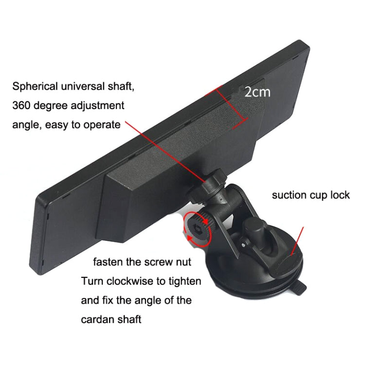 CZC-255 Car Glue Injection Suction Cup Carbon Fiber Rearview Mirror