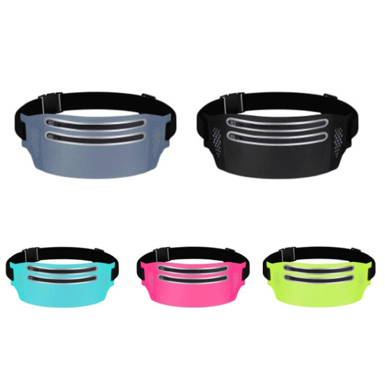 Outdoor Double Zipper Sports Waterproof Lycra Body Slim Waist Bag