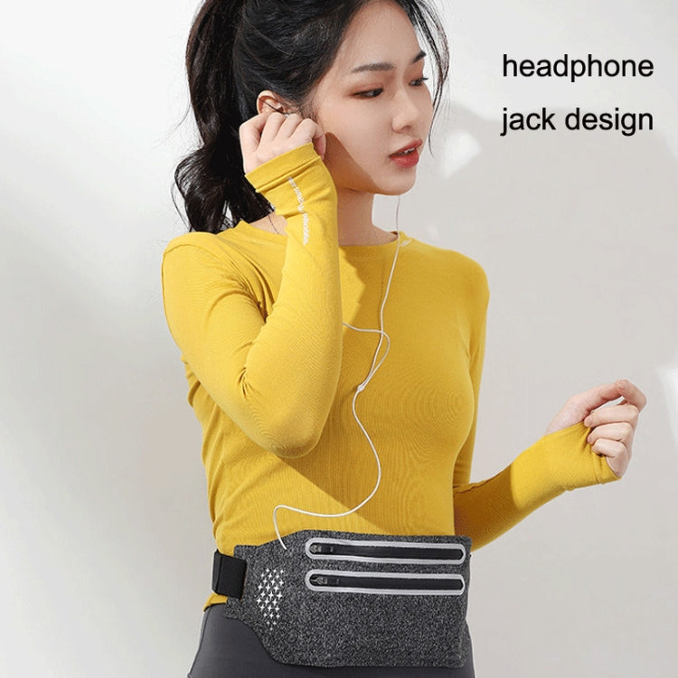 Outdoor Double Zipper Sports Waterproof Lycra Body Slim Waist Bag