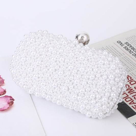 Pearl Evening Bag Soft Face Lock Ladies Shoulder Bag Crossbody Small Square Bag