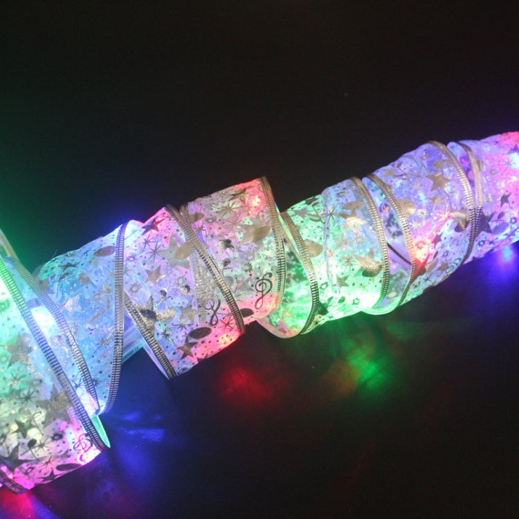 Christmas LED Lights Bronzing Double Ribbon String Lights