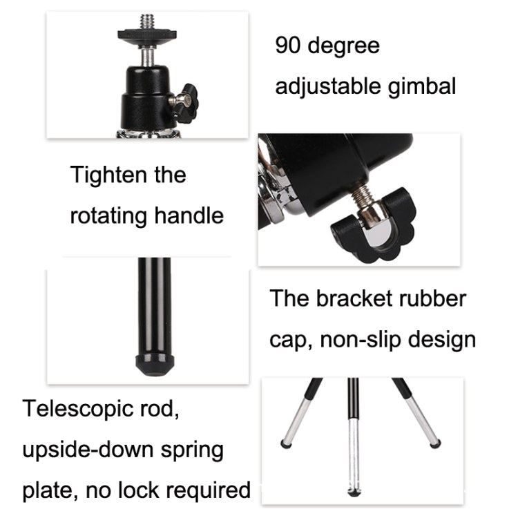 2PCS Projector Phone Stand Desktop Portable Telescopic Mini Metal Tripod, Style: