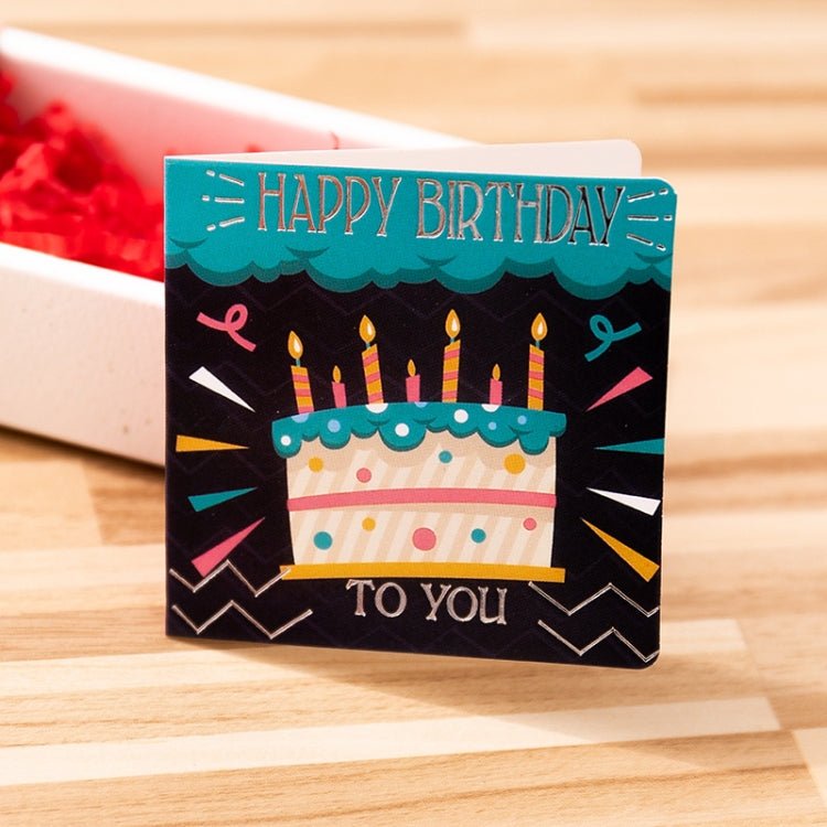 10 PCS Square Bronzing Color Print Thanks Greeting Cards