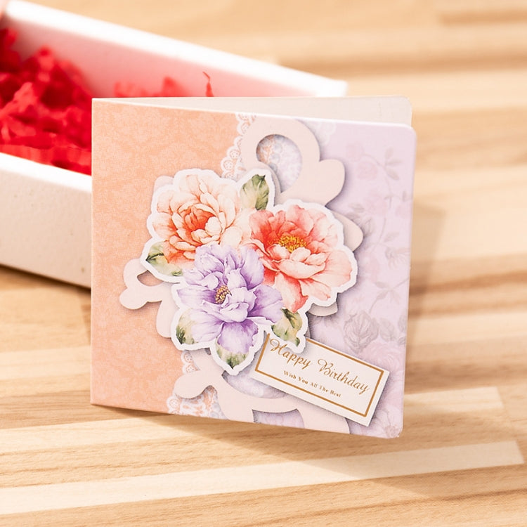 10 PCS Square Bronzing Color Print Thanks Greeting Cards