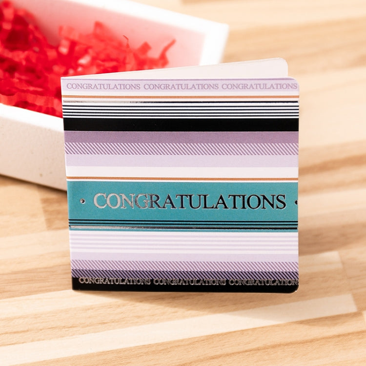 10 PCS Square Bronzing Color Print Thanks Greeting Cards