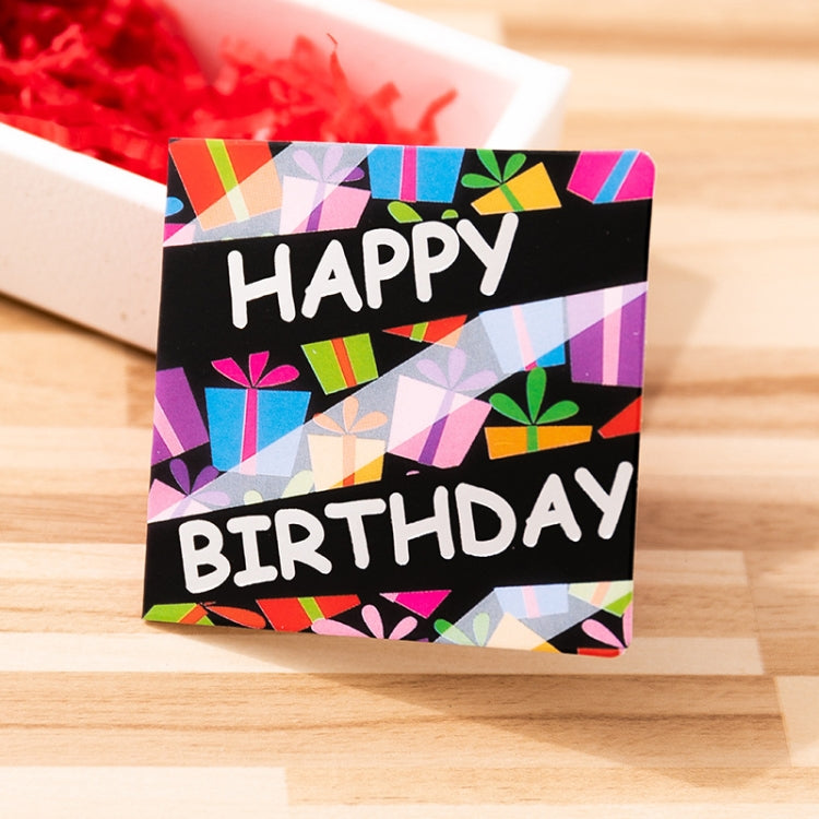 10 PCS Square Bronzing Color Print Thanks Greeting Cards