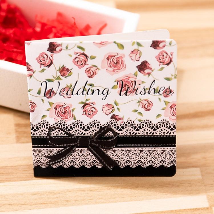 10 PCS Square Bronzing Color Print Thanks Greeting Cards