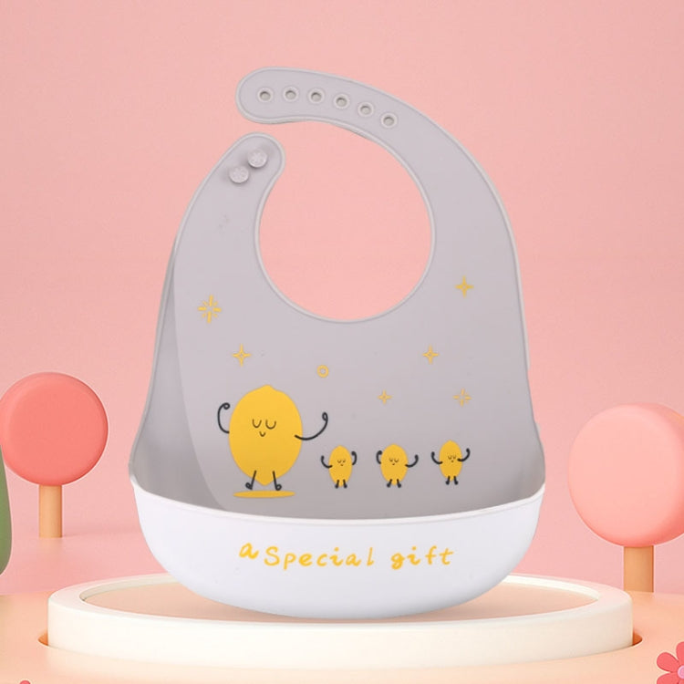 Baby Oil Spray Waterproof Silicone Bib Ultra-thin Saliva Towel, Pattern: