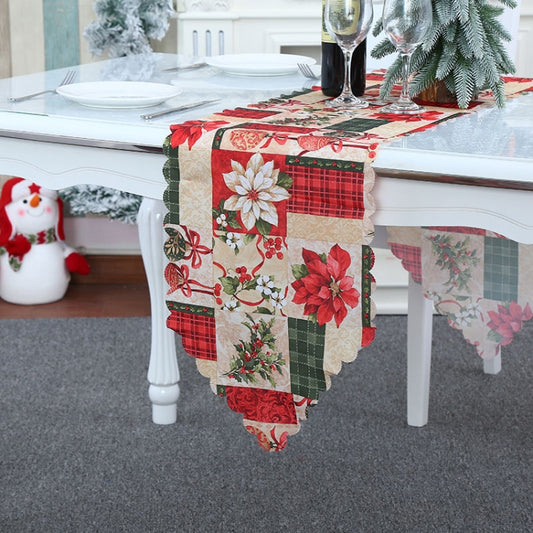Christmas Decoration Print Table Flag Restaurant Family Party Tablecloth